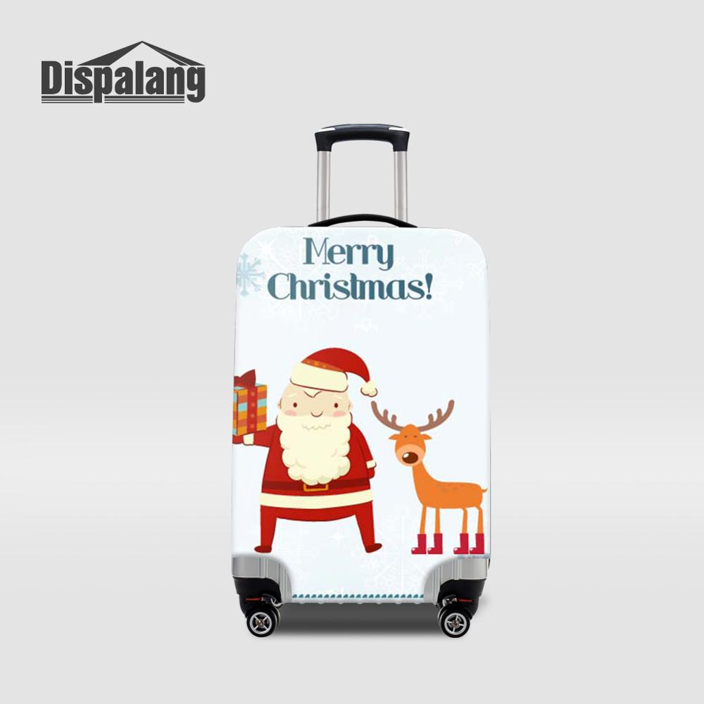 Waterproof Suitcase Cover Protector - クリスマスサンタクロース荷物カバー、旅行用防水弾性スーツケースプロテクター、4サイズS、M、L、XLのフェスティバルギフト