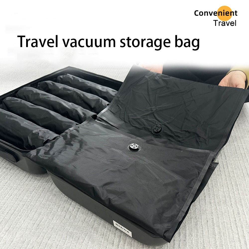 Luggage - 再利用可能なハンドロール式真空バッグ 省スペース 防塵 真空圧縮バッグ 旅行用ポータブル荷物真空収納バッグ
