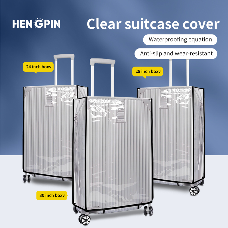 Waterproof Suitcase Cover Protector - 完全透明荷物プロテクターカバー PVC 防水防塵耐久性のあるスーツケースカバープロテクタートラベルアクセサリー