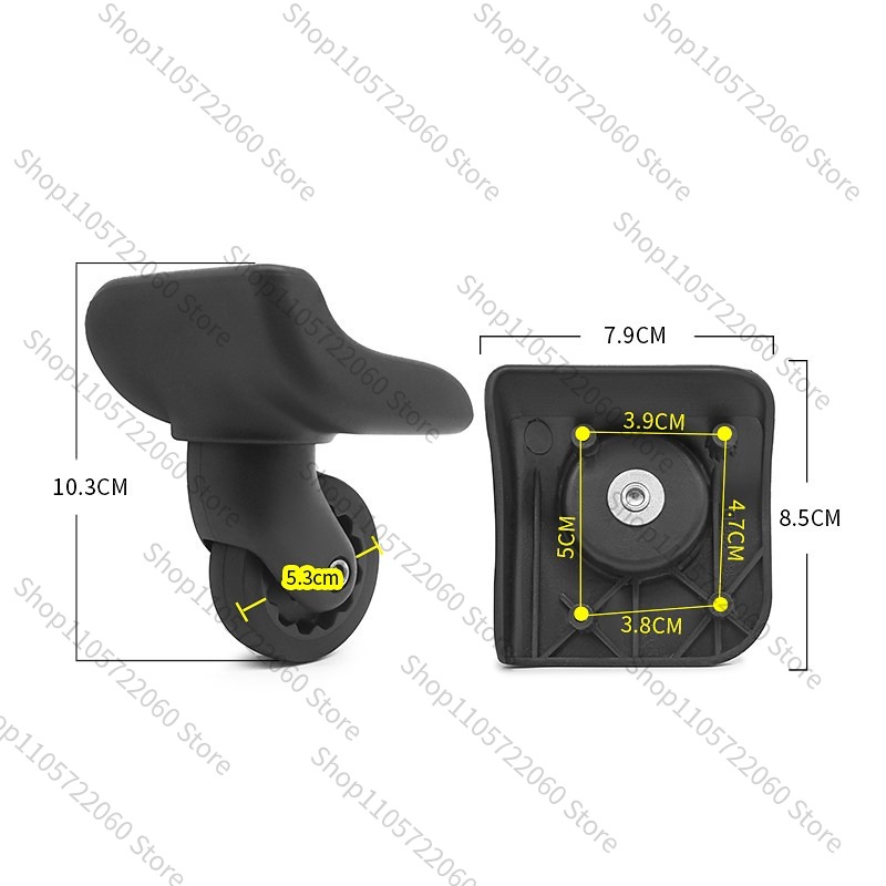 Silent Replacement Luggage Wheels - BW042用 # ディプロマットスーツケース用交換用荷物用ホイール 静音360度回転ゴムキャスター
