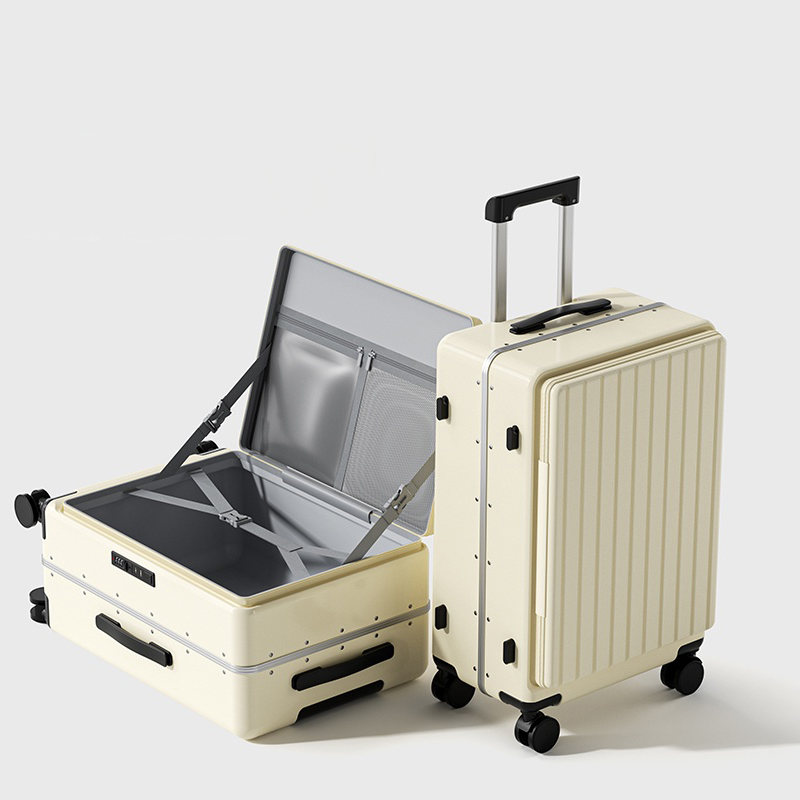 Aluminum Frame Carry On Luggage - サイドオープン式スーツケース 2025年新型 アルミフレーム 大容量 20インチ 機内持ち込み