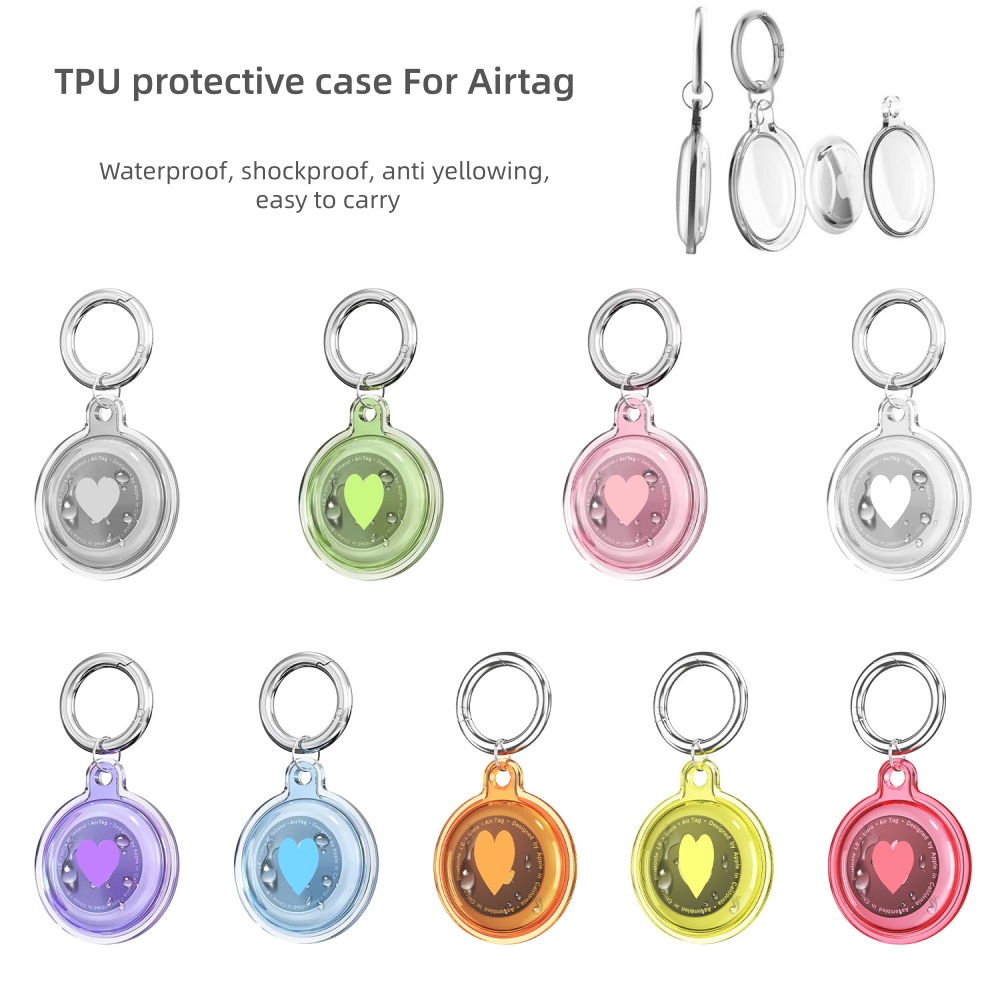 TPU透明防水保護カバーケース、Apple Airtag用、 - Luggage Protective Cover Transparent のレビューと価格