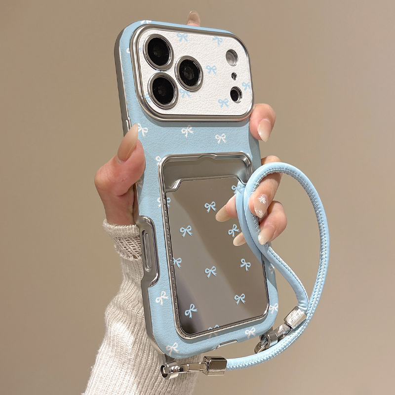 可愛いリボン付きミラーカードホルダー付きiPhone17/1 - Wallets のレビューと価格
