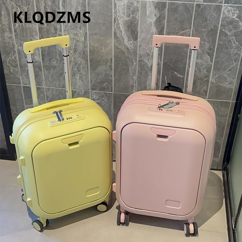 KLQDZMS 18インチ20インチ24インチ旅行スーツケー - Front Opening Laptop Luggage 24 Inch のレビューと価格