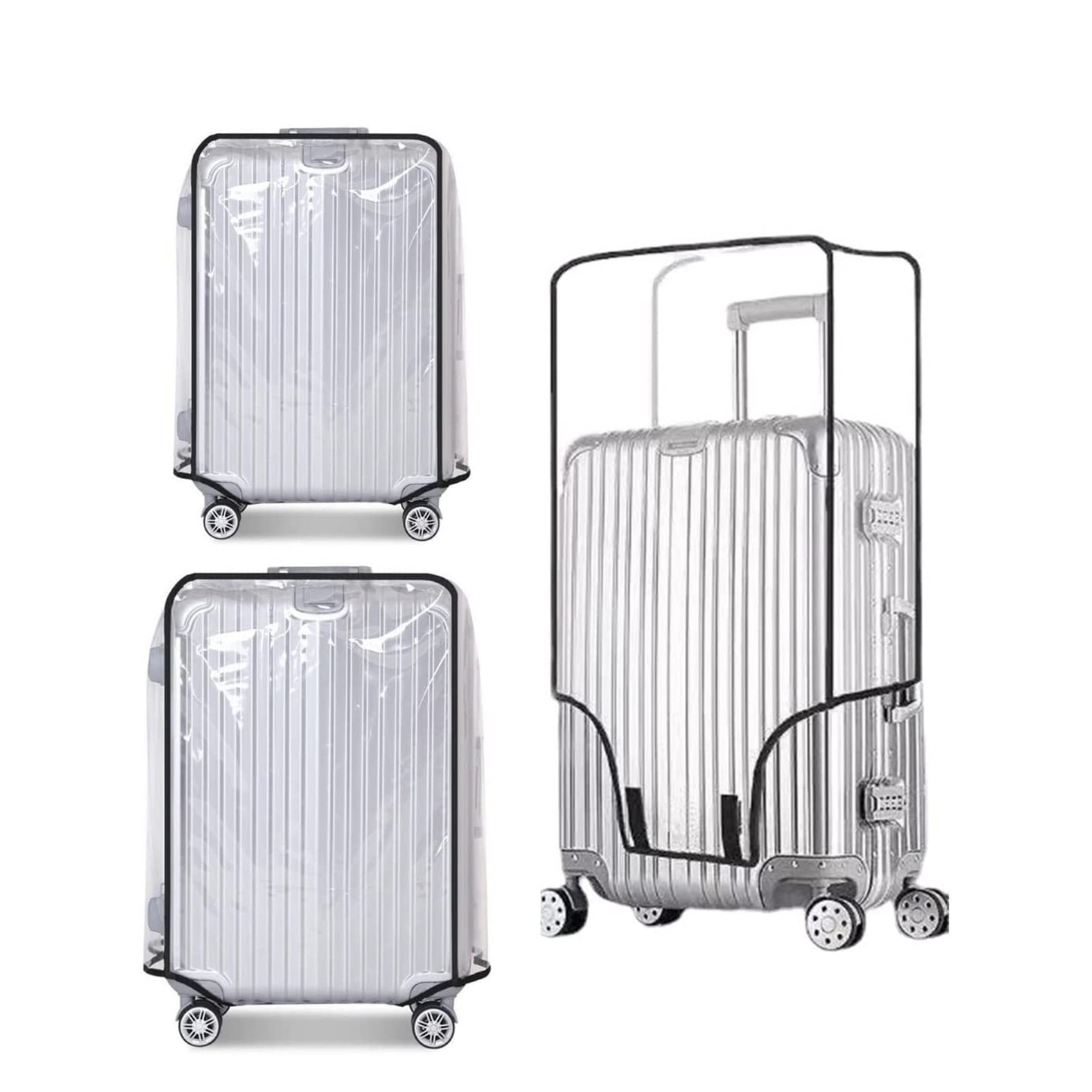 新しい完全透明ラゲージプロテクターカバー 防水 防塵 耐久性 - Waterproof Suitcase Cover Protector のレビューと価格