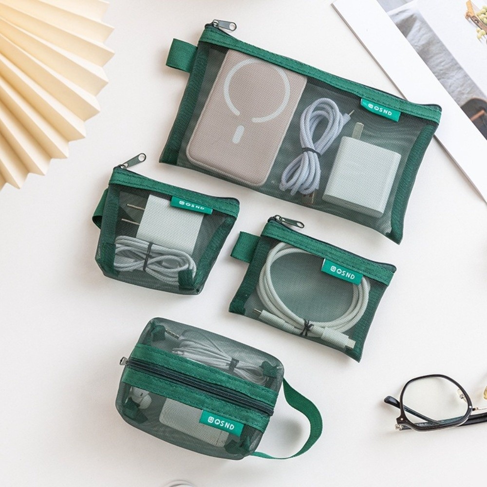 丈夫なナイロン製、透明な収納バッグ。正方形で軽量、メッシュ素 - Cosmetic Bags のレビューと価格