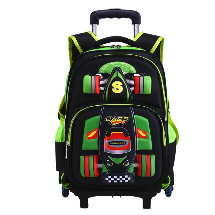 子供用スクールローリングバックパック子供用旅行用トロリーバッ - Foldable Rolling Luggage Bag のレビューと価格