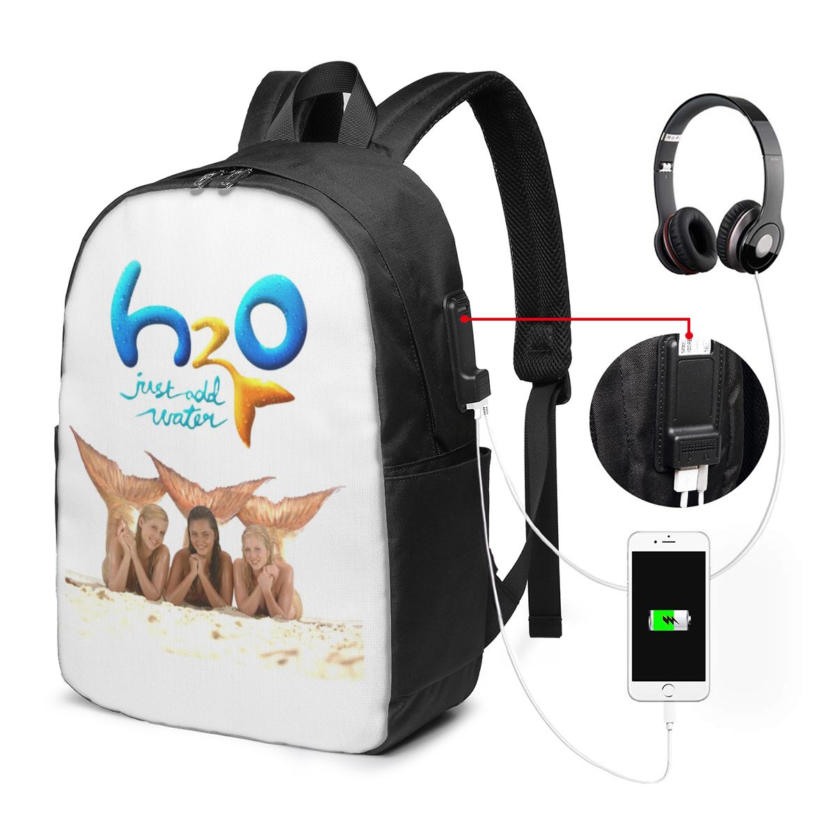 漫画アニメ H2O ジャストアドウォーターバックパック旅行ノ - Travel Bags のレビューと価格