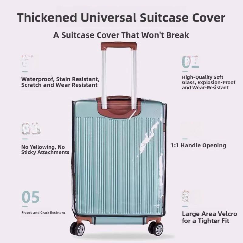 荷物用厚手保護カバー 透明防水トラベルスーツケース 外側保護 - Luggage Protective Cover Transparent のレビューと価格