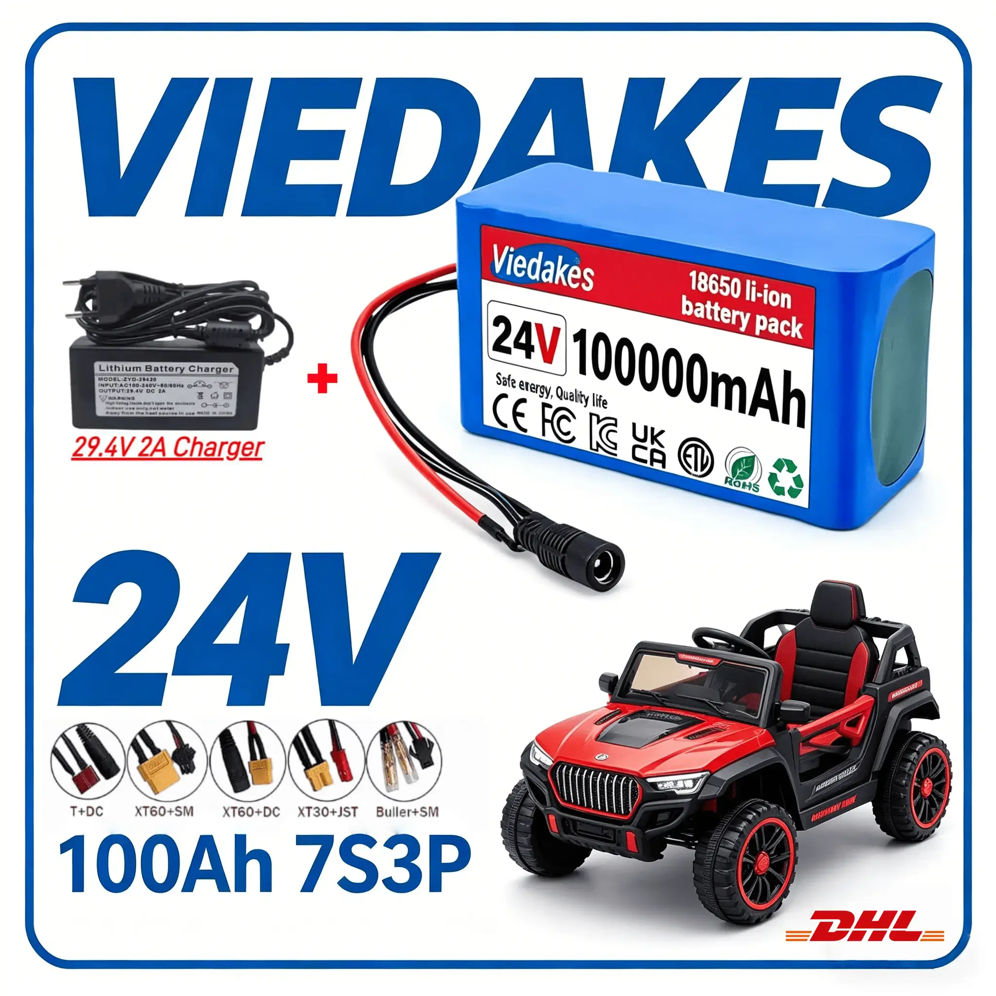 ✈️ ✈️ VIEDAKES 24V 40Ah 7S3P バ - Kids Ride On Suitcase Scooter のレビューと価格