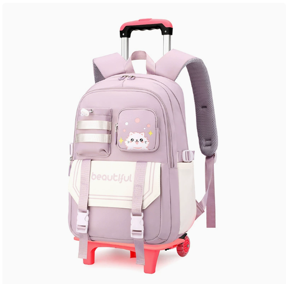 子供用スクールローリングバックパックティーンエイジャーの女の - Foldable Rolling Luggage Bag のレビューと価格