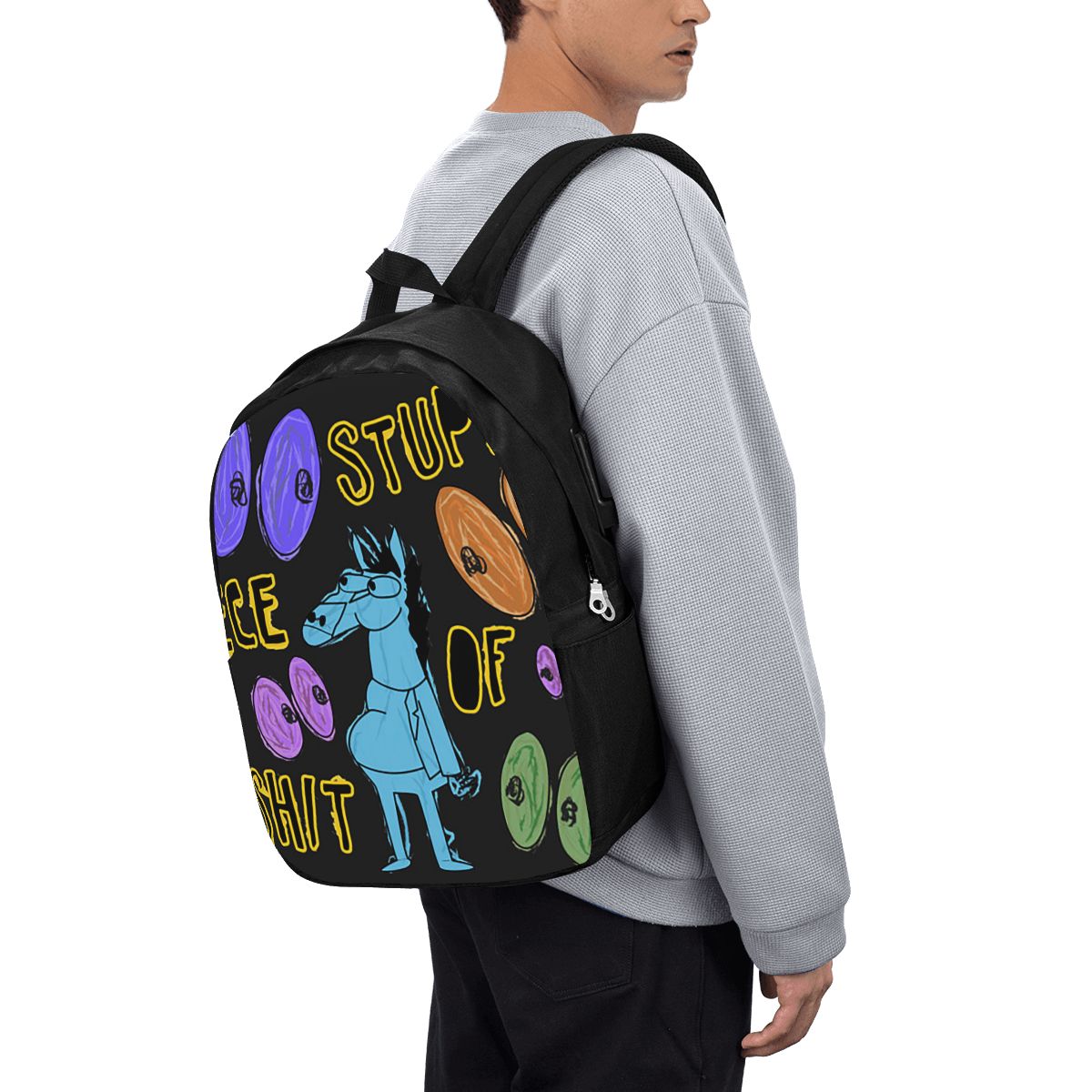 漫画ボージャック・ホースマン愚かなクソみたいなものバックパッ - Backpacks のレビューと価格